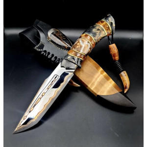 ЧОРНИЙ СКОРПІОН ІІ, авторський ніж ручної роботи Павла Гончаренка, сталь - К110™ в ламінаті n690, 61 HRC. Photo 2